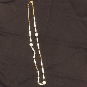 Chic Gold and White Necklace